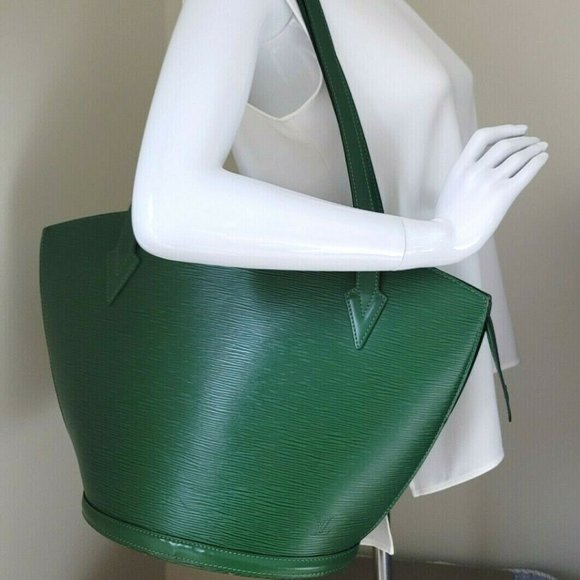Louis Vuitton Saint Jacques GM Dark Green Epi Leather Bucket Shoulder Bag Auth - Picture 10 of 12